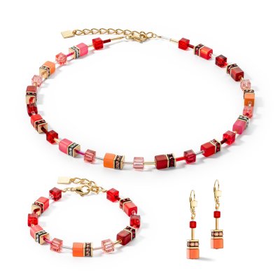 Coeur de lion edelstaal collier rood 2838-10-0300