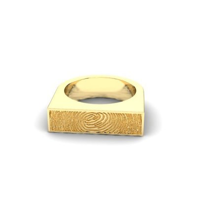 Silent Memories Gouden Vingerafdruk Ring