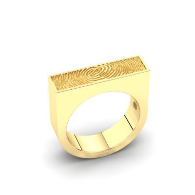 Silent Memories Gouden Vingerafdruk Ring