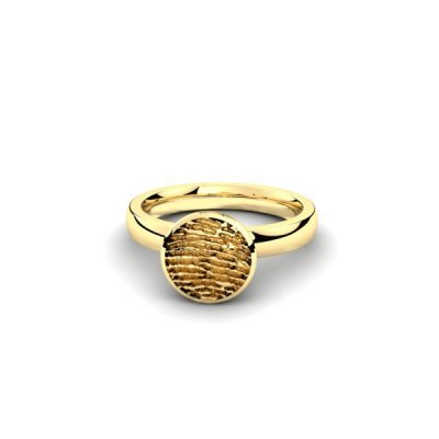 Silent Memories Gouden Vingerafdruk Ring