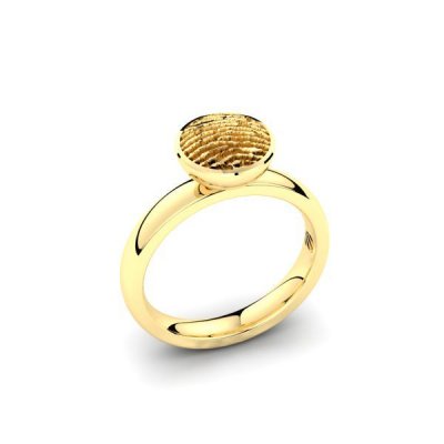 Silent Memories Gouden Vingerafdruk Ring