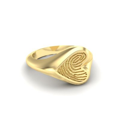 Silent Memories Gouden Vingerafdruk Ring