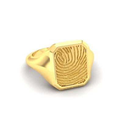 Silent Memories Gouden Vingerafdruk Ring