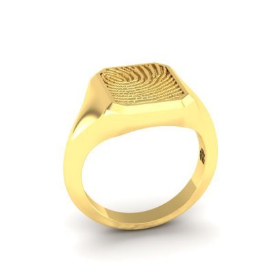 Silent Memories Gouden Vingerafdruk Ring