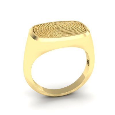 Silent Memories Gouden Vingerafdruk Ring