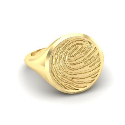 Silent Memories Gouden Vingerafdruk Ring