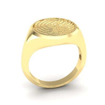 Silent Memories Gouden Vingerafdruk Ring