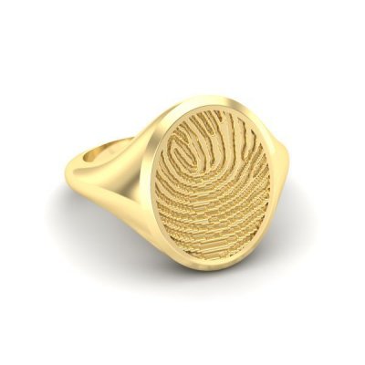 Silent Memories Gouden Vingerafdruk Ring