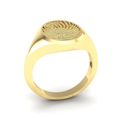 Silent Memories Gouden Vingerafdruk Ring