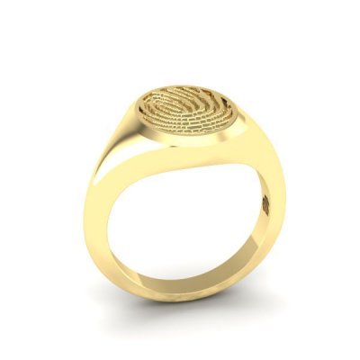 Silent Memories Gouden Vingerafdruk Ring