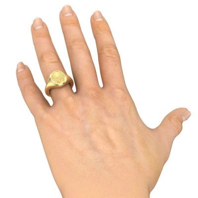 Silent Memories Gouden Vingerafdruk Ring