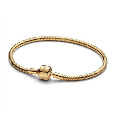 563390C00-18 Snake chain 14K gold-plated bracelet