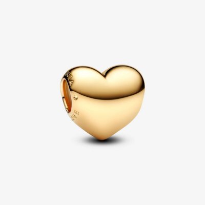 Pandora Medium heart 14k gold-plated