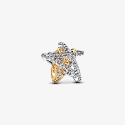 Star silver 14K G.Pl. charm zirk