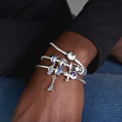 Pandora Bedel 791972C01 Clip stellair blauw kristal