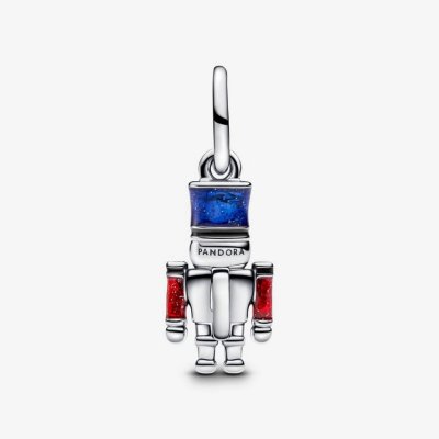 Moveable nutcracker silver dangle