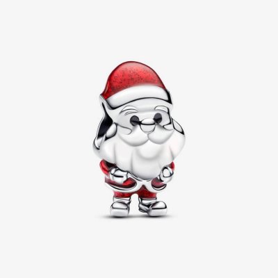 Moveable Santa Claus silver charm