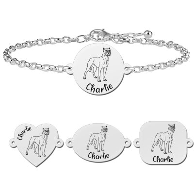 Dieren armband met gravure Dogo Argentino 