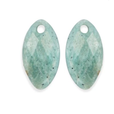 Sparkling earstones leaf rich green amazonite