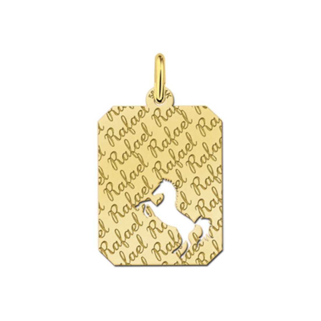 Voor type Vergelden Kip Gouden paarden hanger met steigerend paard / Anny van Buul Juweliers  Sieraden