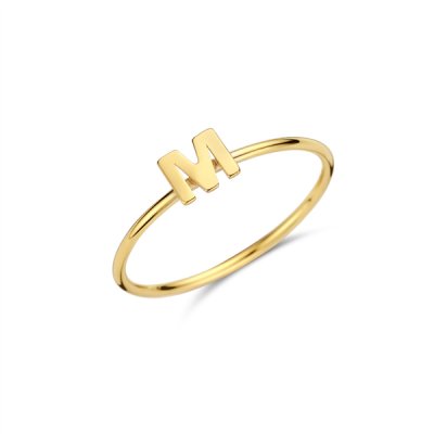 Gouden ring letter 