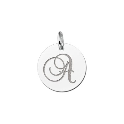 Letter ketting rond sierletter zilver 