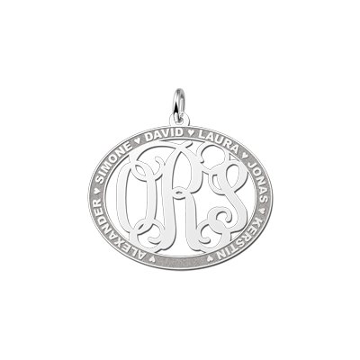 Monogram hanger met namen 