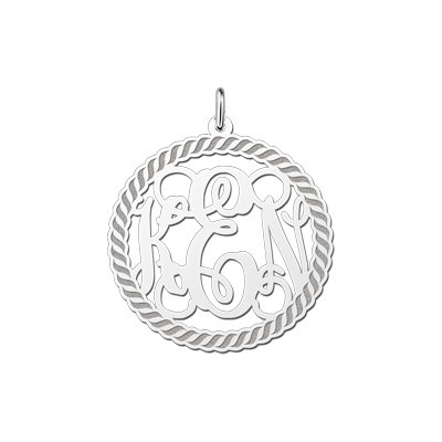 Monogram initiaal hanger 