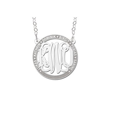 Monogram initiaal ketting namen 