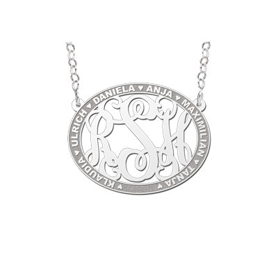 Monogram ketting met namen 