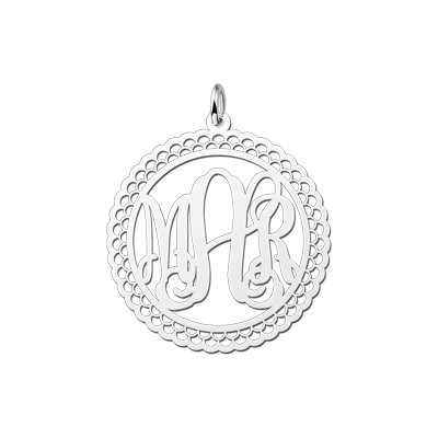 Monogram letter hanger met sierrand 