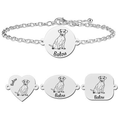 Personaliseerde honden armband Jack Russel Terrier 