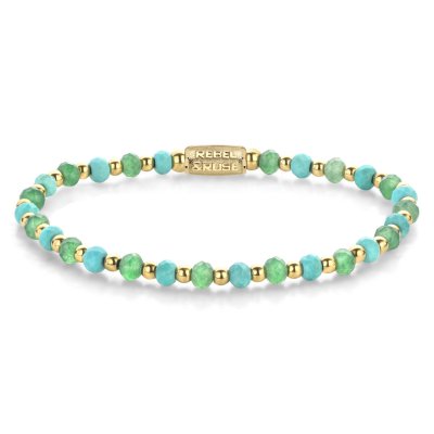 Blue Green Adventure - 18 ct yellow gold ionplated - 4mm S