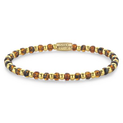 Mix Glass Rocks Tiger Gold - 4mm S