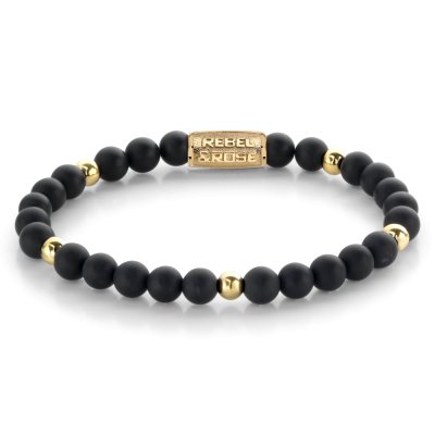 Matt Black Madonna - 18 ct yellow gold ionplated - 6mm M