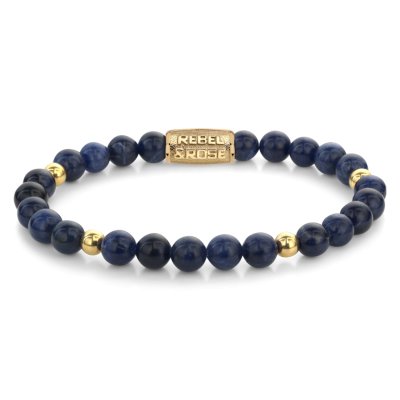 Midnight Blue - 18 ct yellow gold ionplated - 6mm S