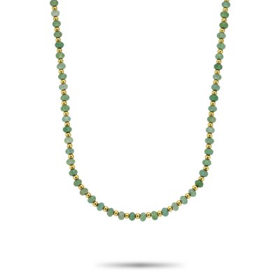 Rebel en Rose collier, Mix Green Adventure Gold - 4mm (40cm)