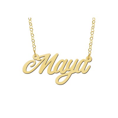 Vergulden naamketting model Maya 