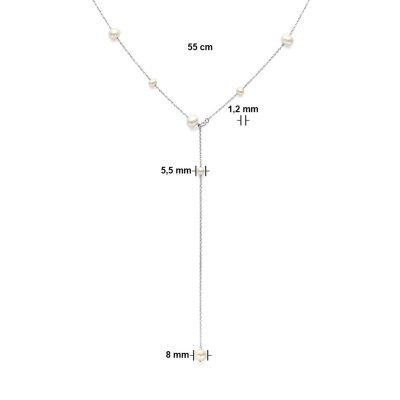 Y-collier parels 55 cm